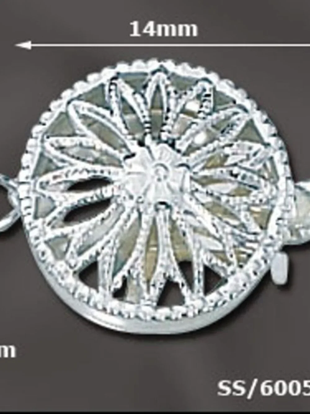 1-Strand Round STERLING SILVER Filigree Clasp - Beautiful!